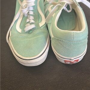 Vans Mint and White Casual Sneakers